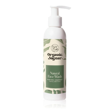 Organic Jaguar front bottle showing label and benefit of gentle cleansing