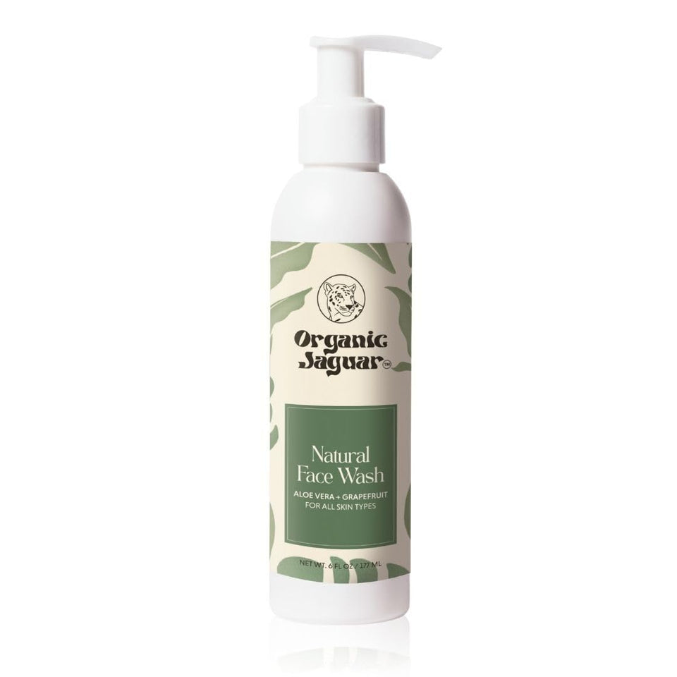 Organic Jaguar front bottle showing label and benefit of gentle cleansing
