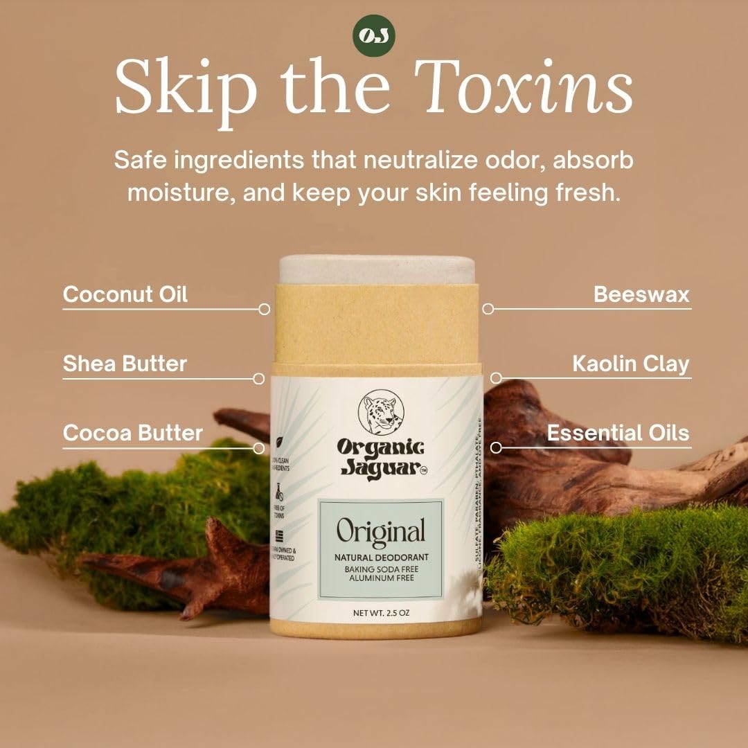 Organic Jaguar stick application in hand demonstrating easy use and quick absorption benefit