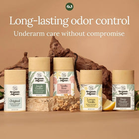 Organic Jaguar travel kit lifestyle shot showing portability and TSA-friendly benefit