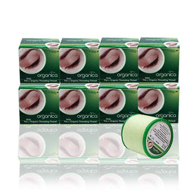 Organica spools arranged on a salon tray illustrating professional readiness