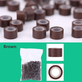 Orgrimmar tools in use on model hair illustrating discreet brown fittings for natural look