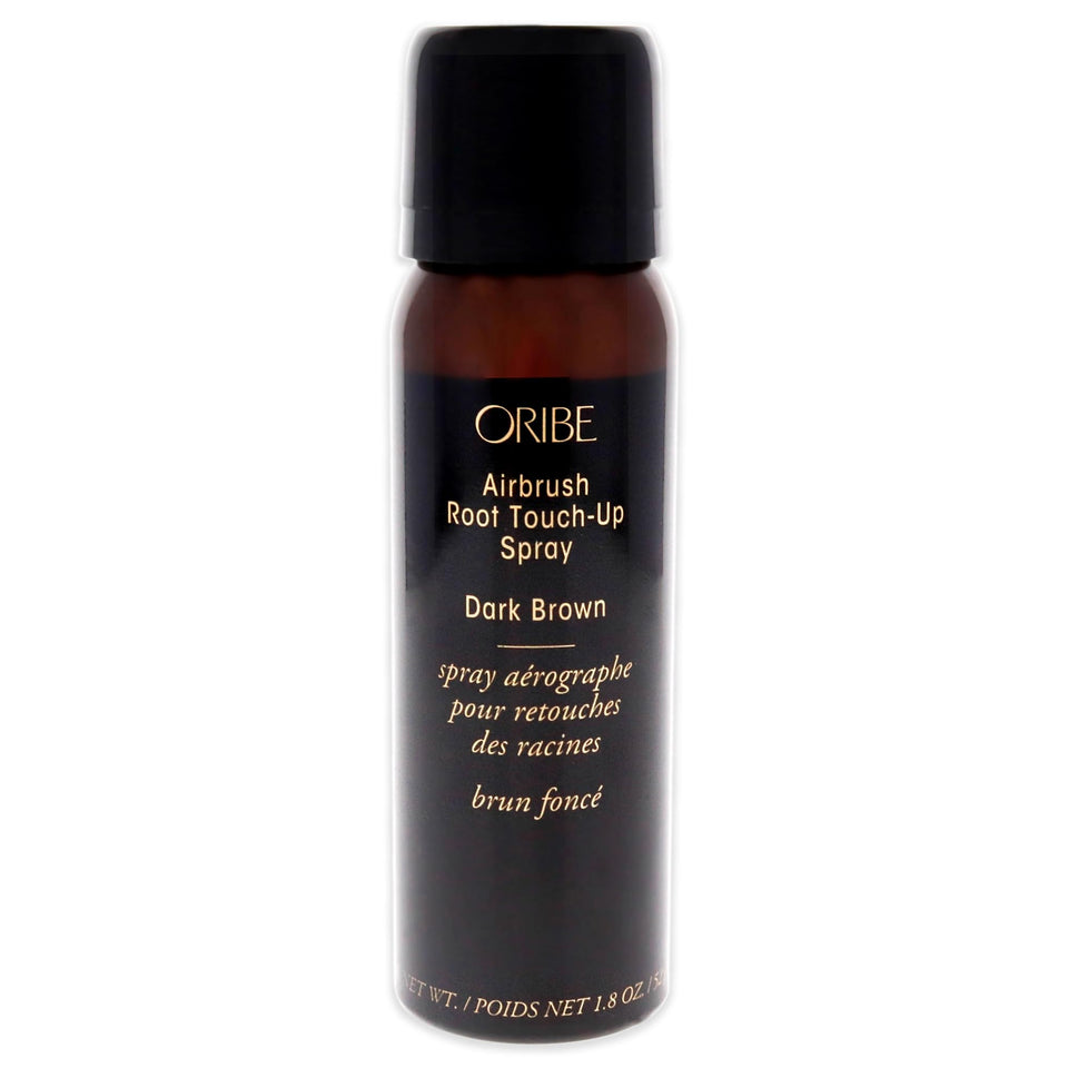 Oribe front packaging of Airbrush Root Touch Up Spray showing bottle and label, fast coverage