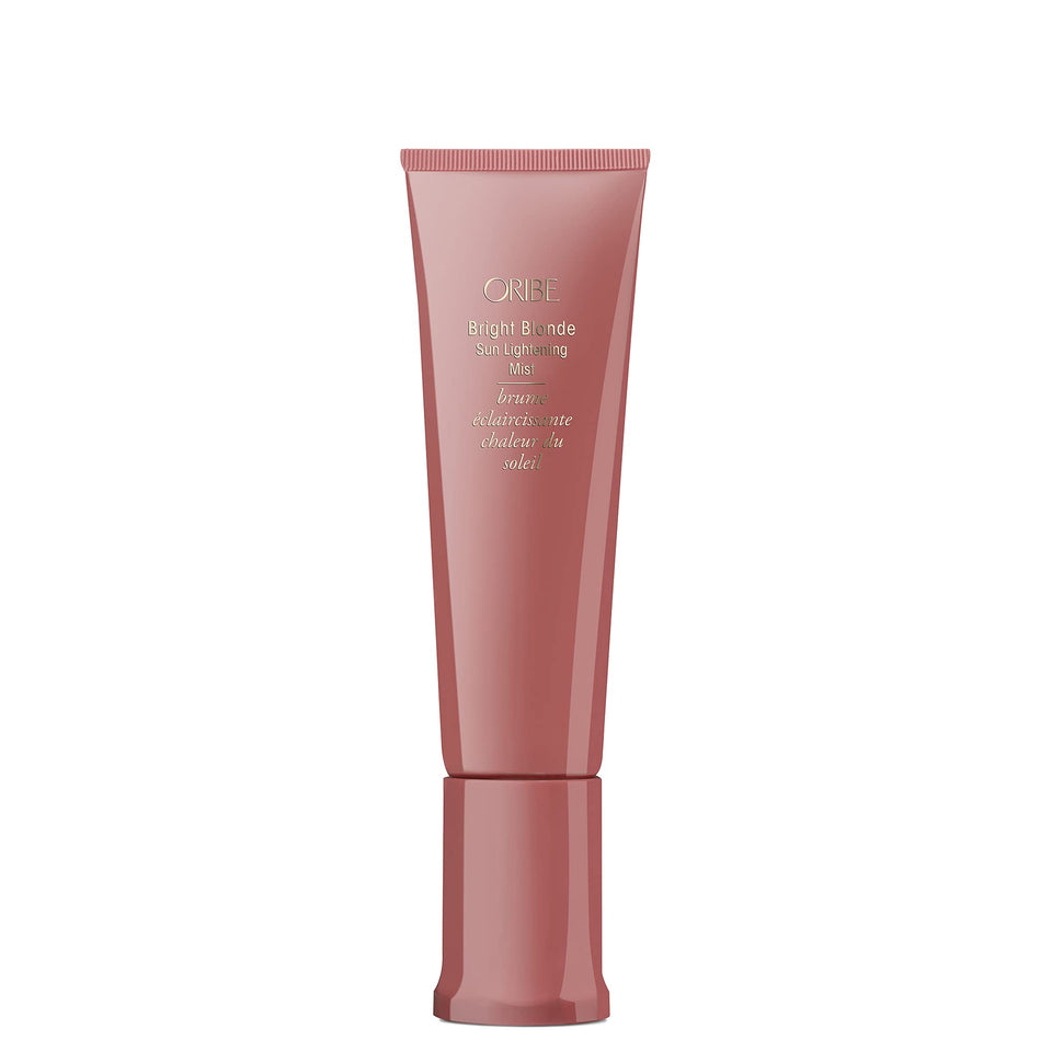 Oribe Bright Blonde front packaging showing elegant bottle and label, enhances blonde shine