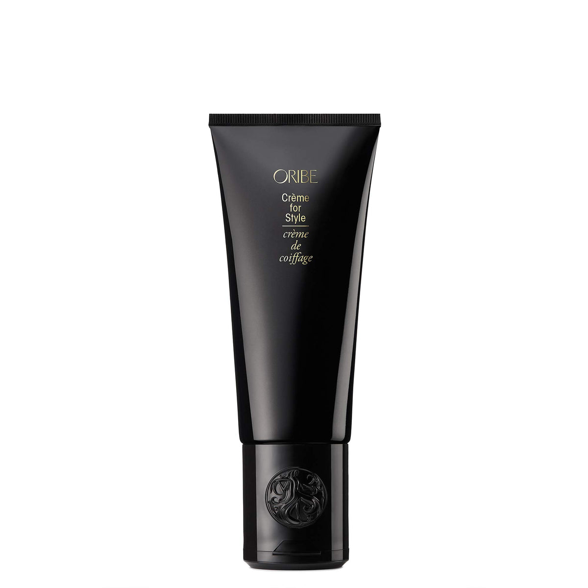 ORIBE front tube shot showing brand and clean styling cream benefits