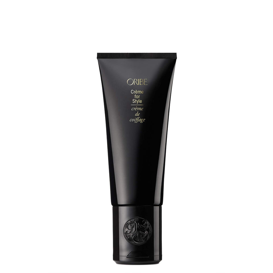 ORIBE front tube shot showing brand and clean styling cream benefits
