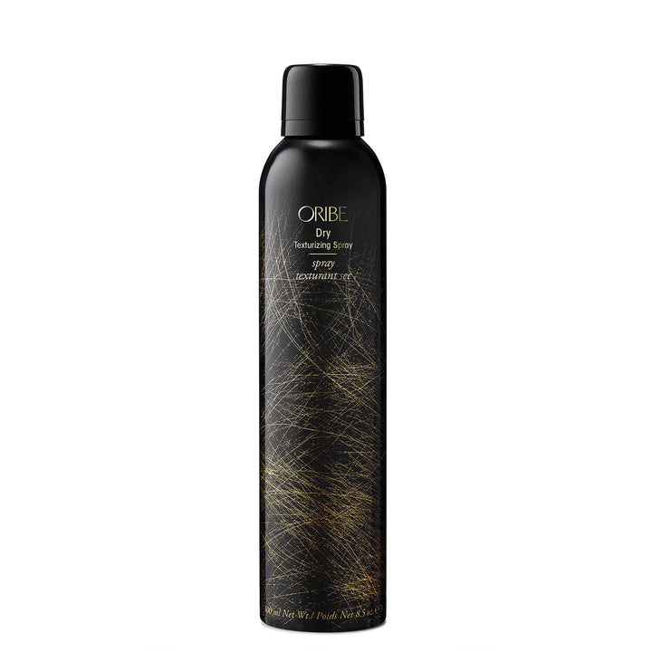 Oribe dry texturizing spray front packaging shows sleek bottle and product name