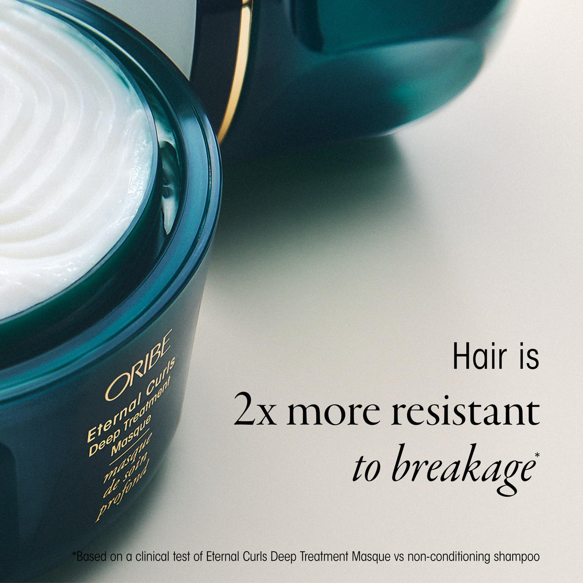 ORIBE before and after ends showing reduced split ends and strength benefit