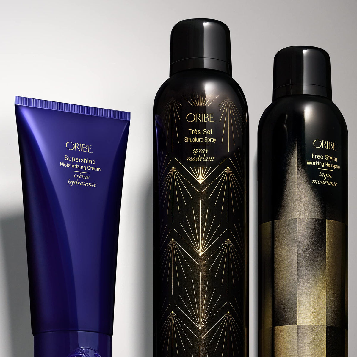 Oribe Free Styler used by stylist on model showcasing workable hold and brushable texture benefit