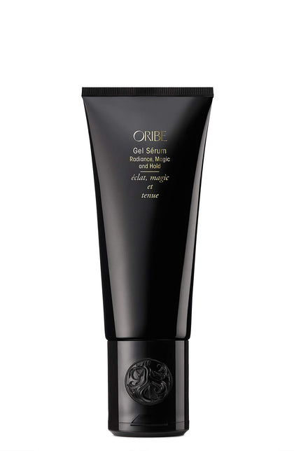 ORIBE front packaging of Gel Radiance showing bottle and label for polished styling