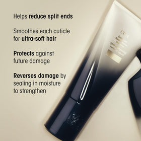 Oribe bottle pump close-up highlighting easy dispensing and precise application benefit