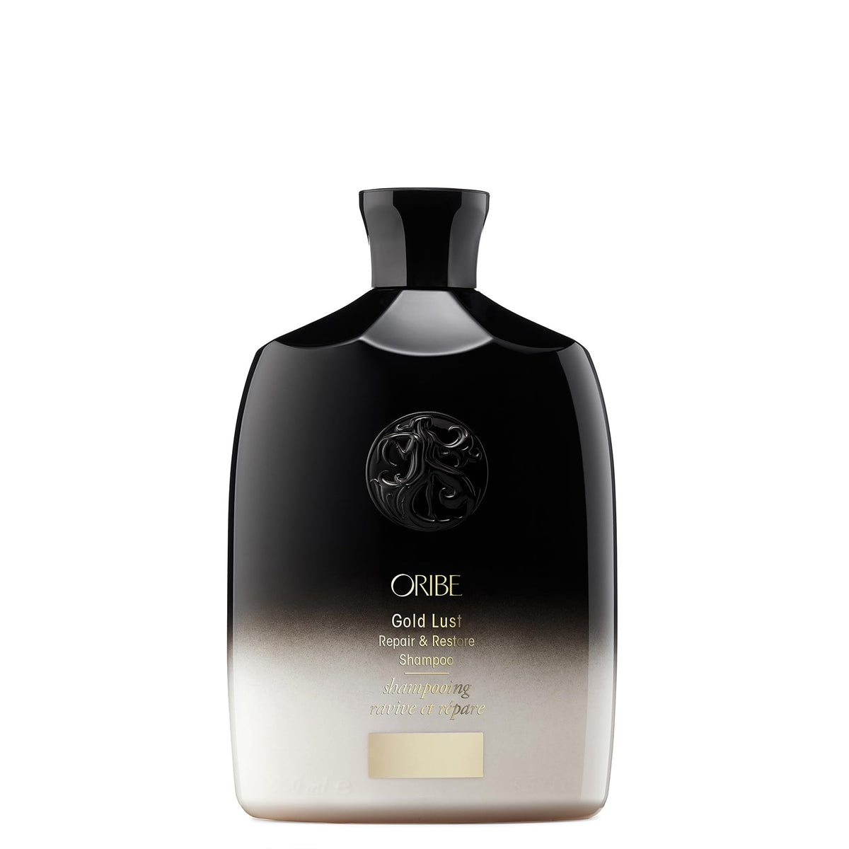 Oribe front bottle view showing label and luxe packaging benefit shine