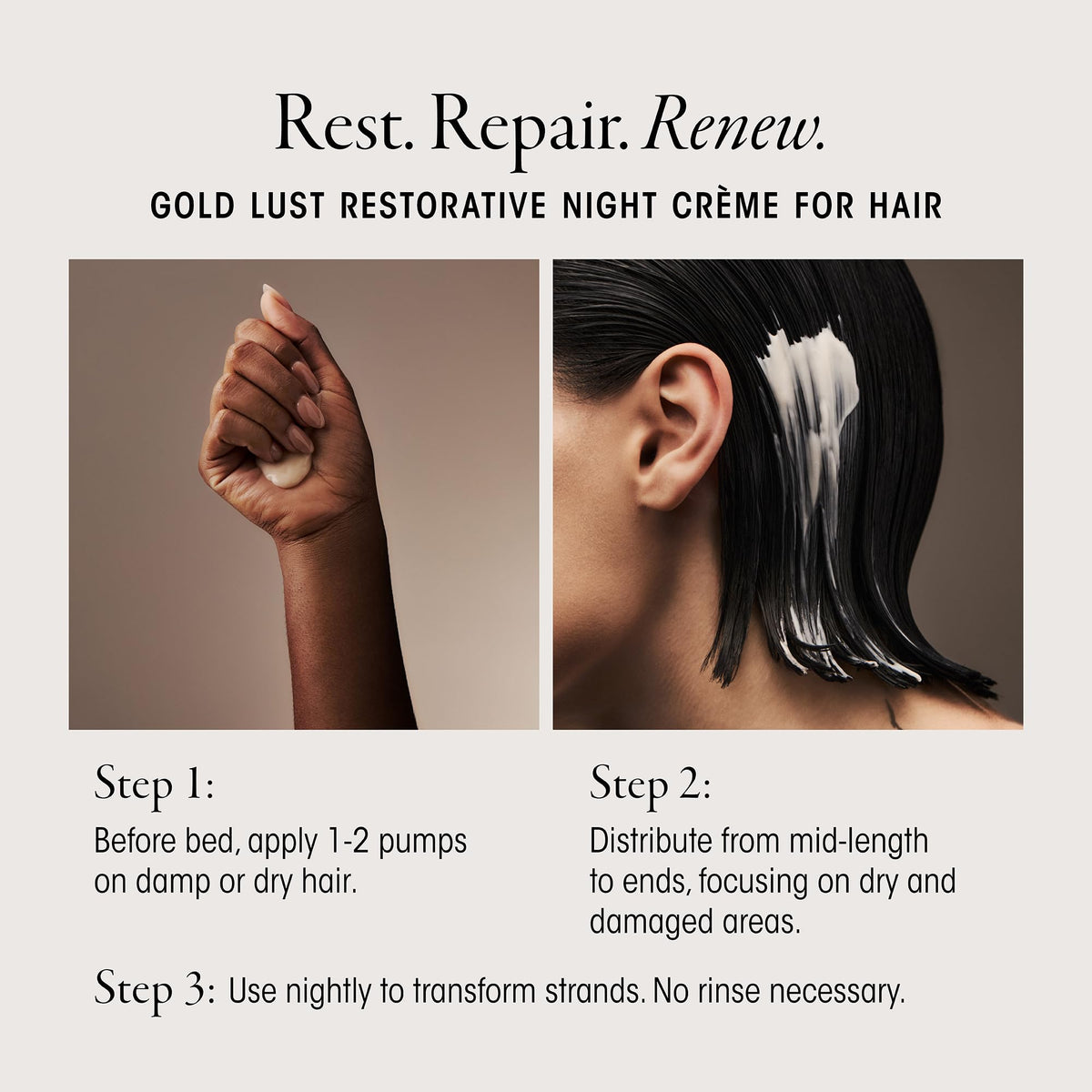 Label detail on Oribe Gold Lust showcasing Côte d’Azur scent and clean formulation