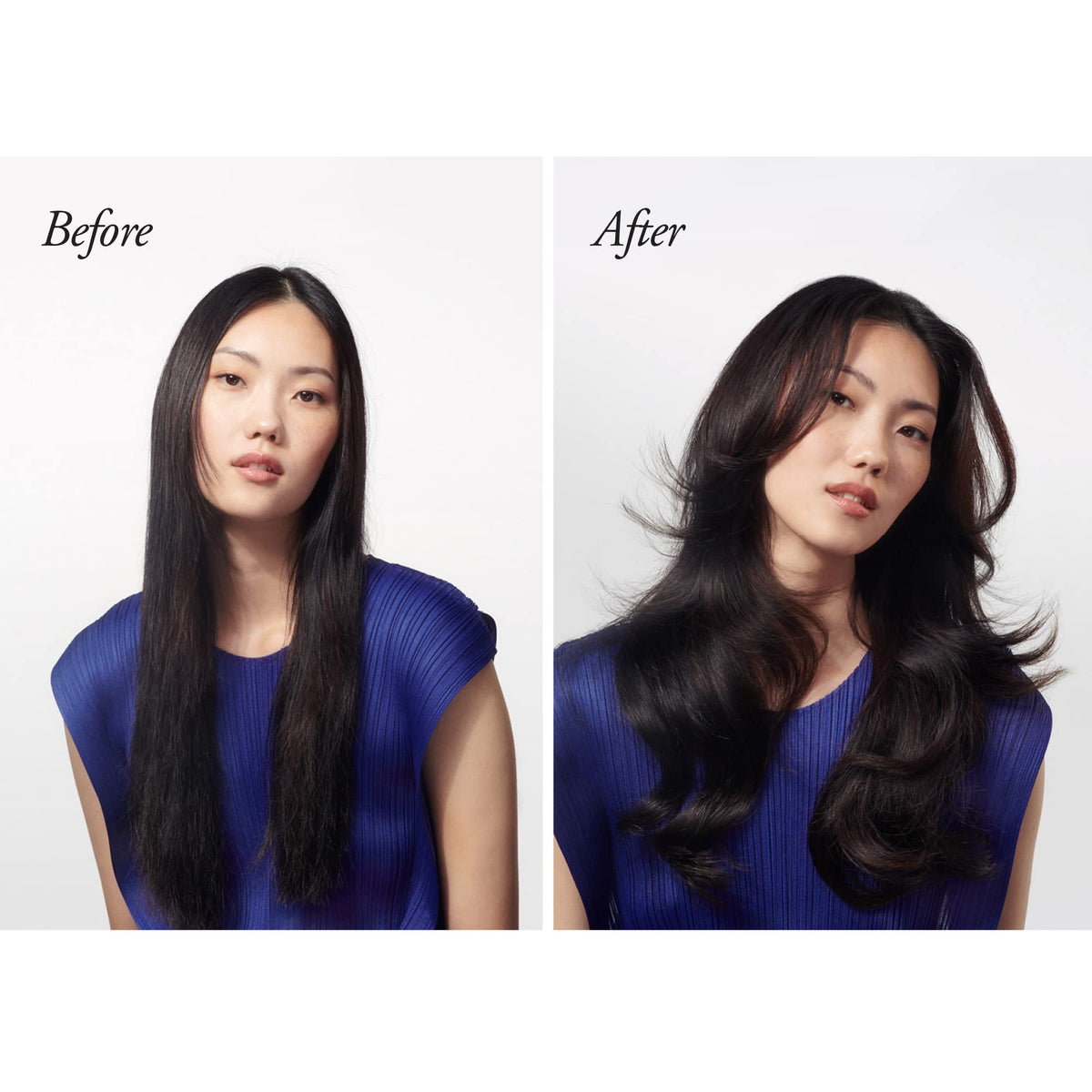 Applying Oribe Grandiose to damp hair at roots, brand demonstrated for lift and protection