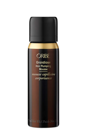Oribe Grandiose front can showing label and size for premium volume