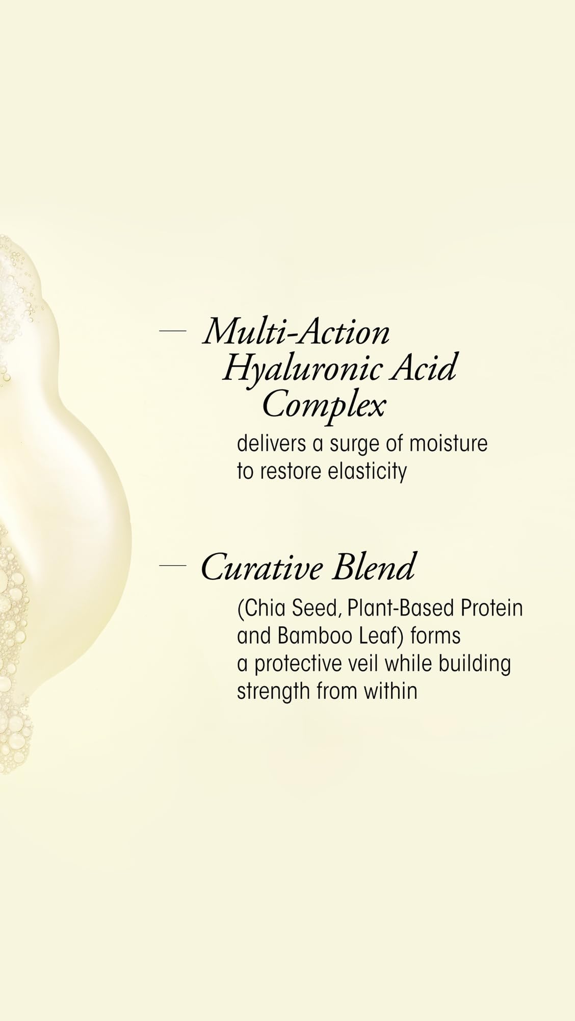 Oribe 8.5 fl oz bottle next to common items to show actual product scale and size