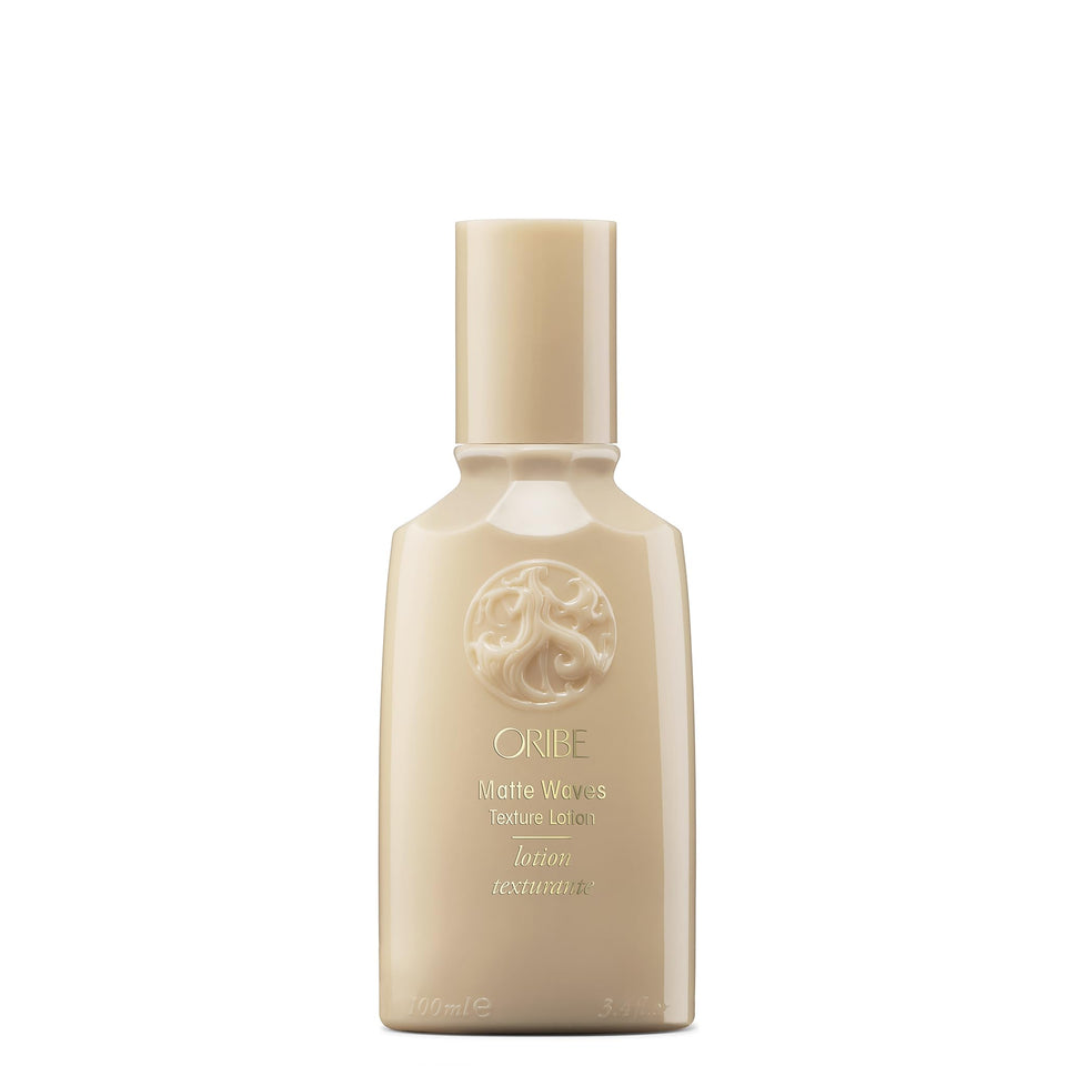 Oribe Matte Waves front bottle showing label and benefit of natural texture