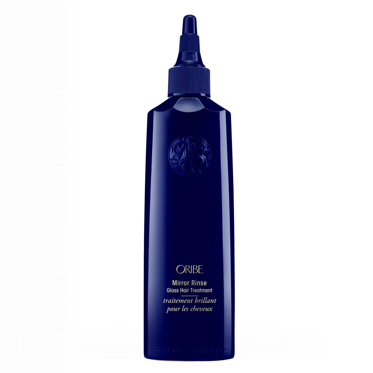 Oribe Mirror Rinse front packaging shows sleek bottle and brand clarity