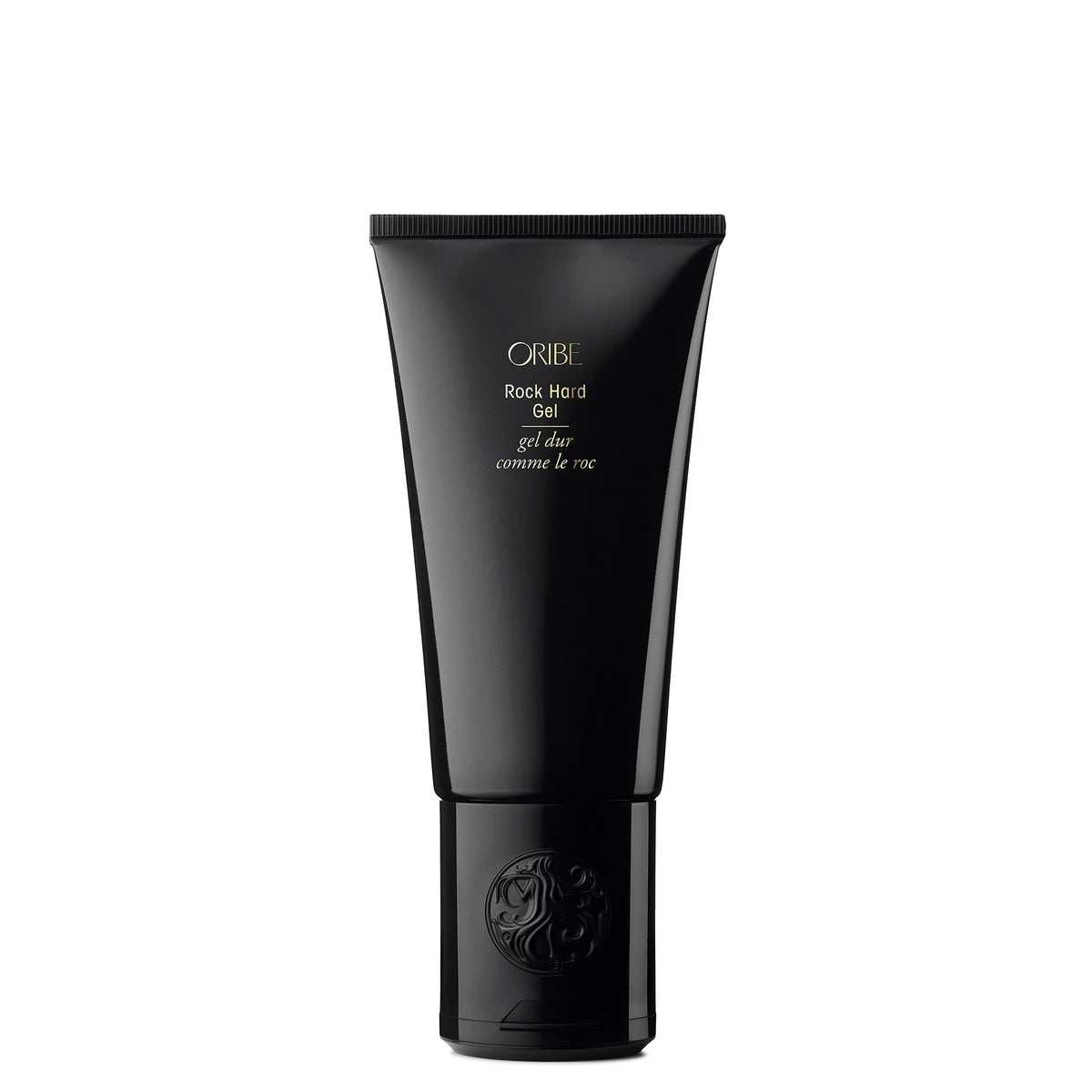 Oribe Rock Hard Gel front packaging showing size and luxe design for professional hold