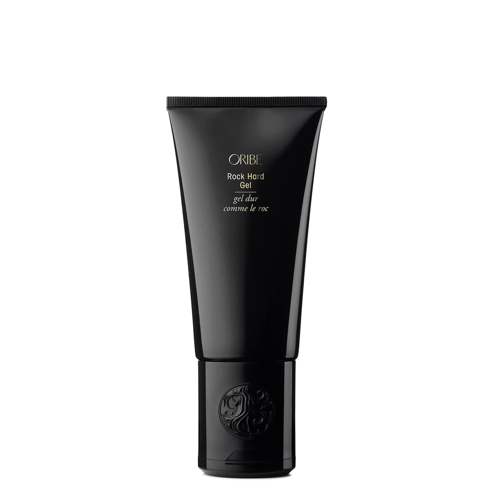 Oribe Rock Hard Gel front packaging showing size and luxe design for professional hold