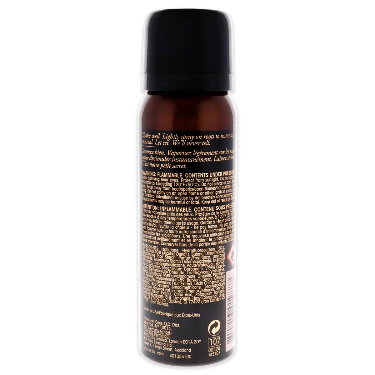 Oribe close-up of powder texture from root spray demonstrating fine pigment and natural blend