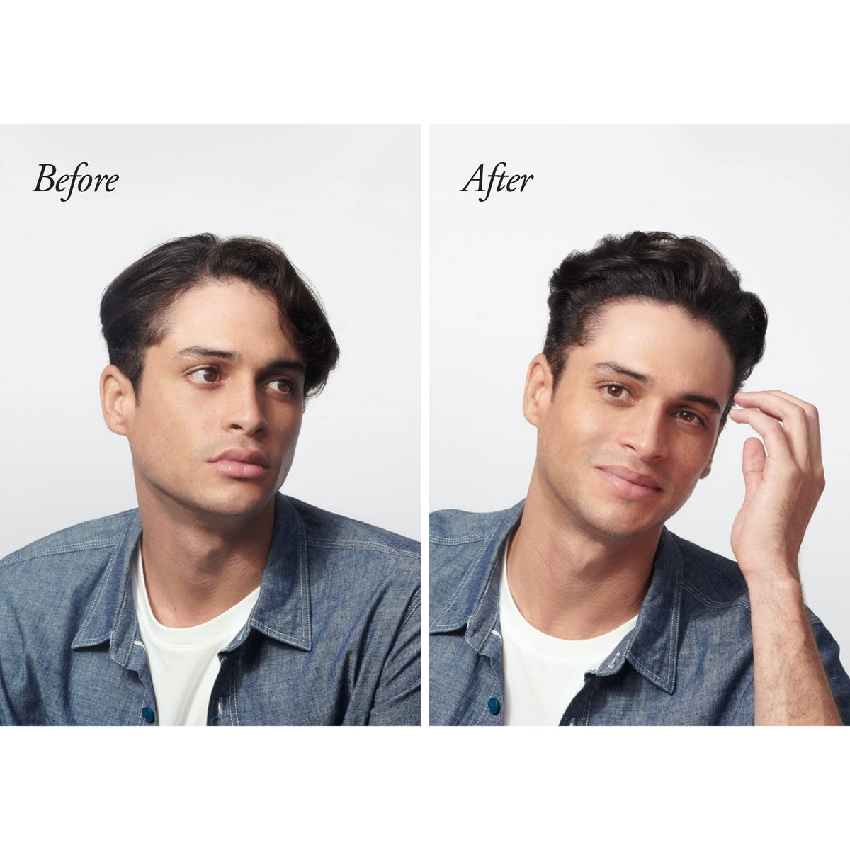 Oribe used in salon setting on styled short hair, brand creates defined texture