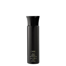 Oribe bottle front packaging showing elegant design and polished finish benefit