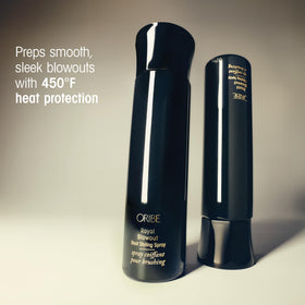 Oribe applied to hair showing smooth texture and reduced frizz benefit