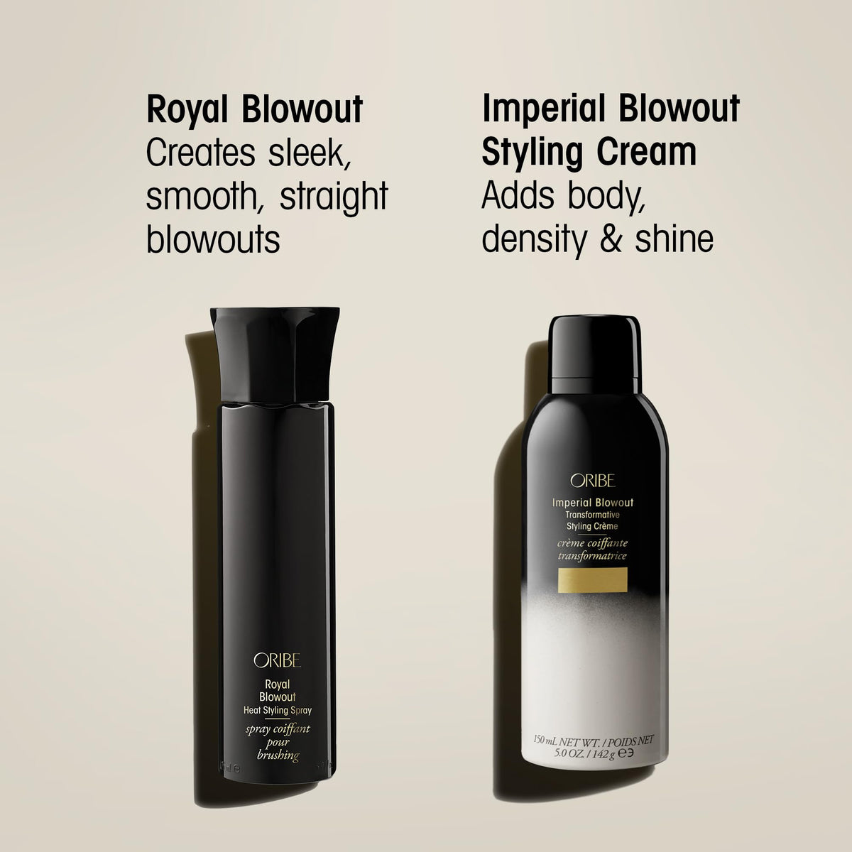 Graphic showing sun icon and Oribe bottle communicating UV protection benefit