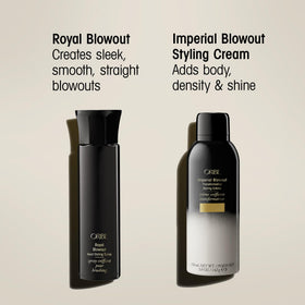 Graphic showing sun icon and Oribe bottle communicating UV protection benefit