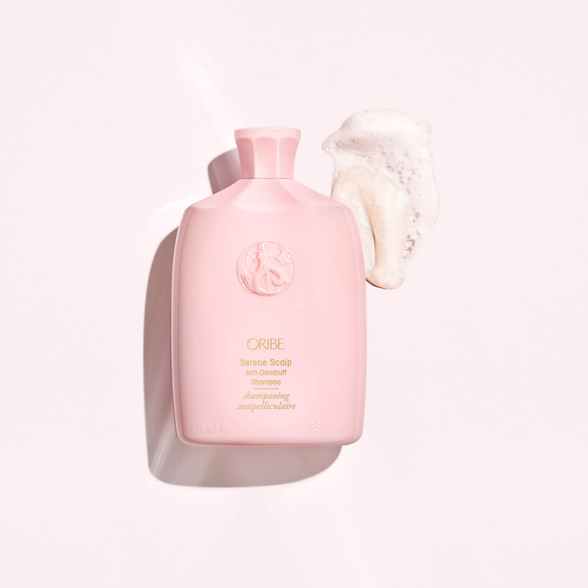 Oribe Serene Scalp label and ingredient list highlighting salicylic acid and color-safe benefit
