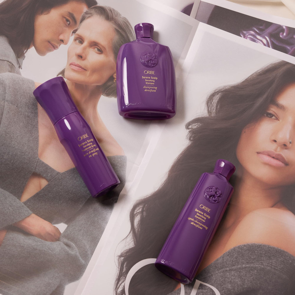 ORIBE product being used before blowdry to create long-lasting body