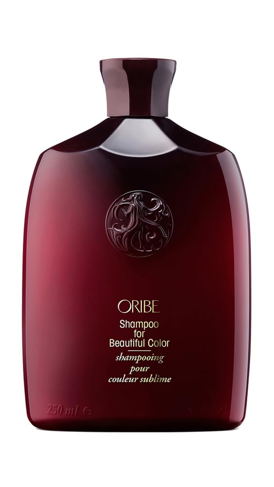 Oribe bottle front view showing label and premium packaging benefit