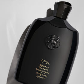 ORIBE back label with ingredients and safety info highlighting treatment-friendly formula