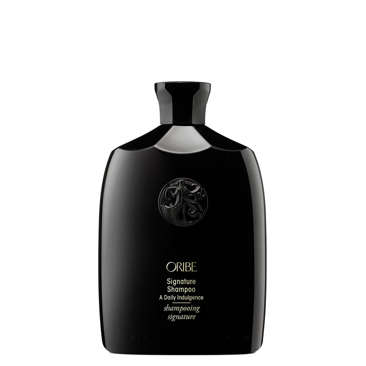 ORIBE front bottle showing elegant packaging and luxe daily cleanser benefits