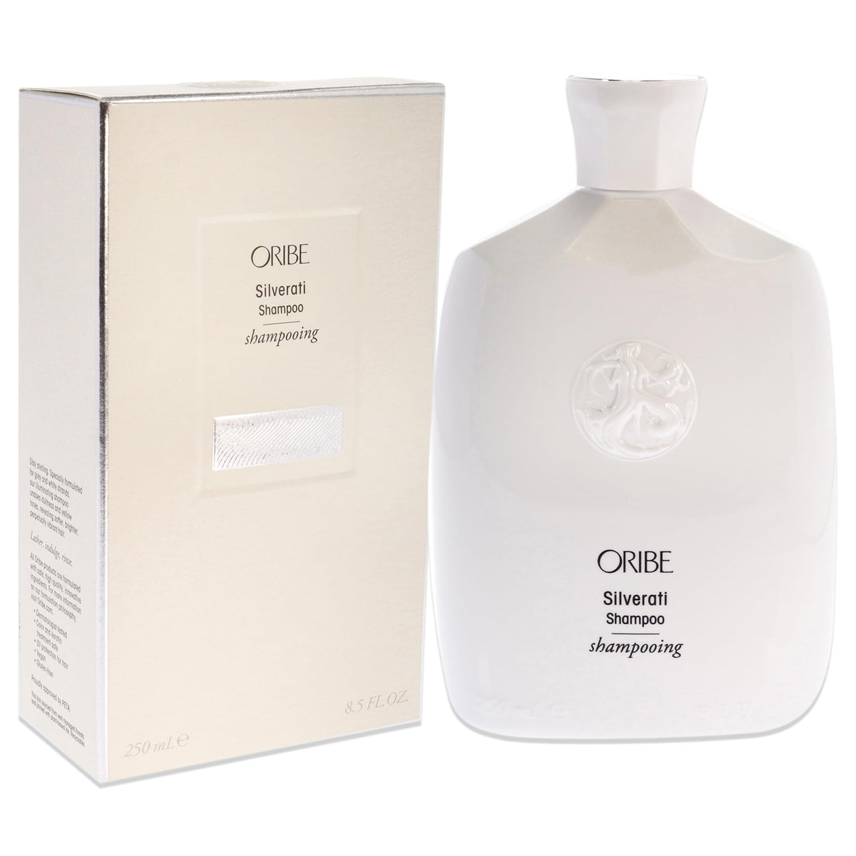 Oribe Silverati Shampoo creamy lather texture highlighting gentle cleansing action