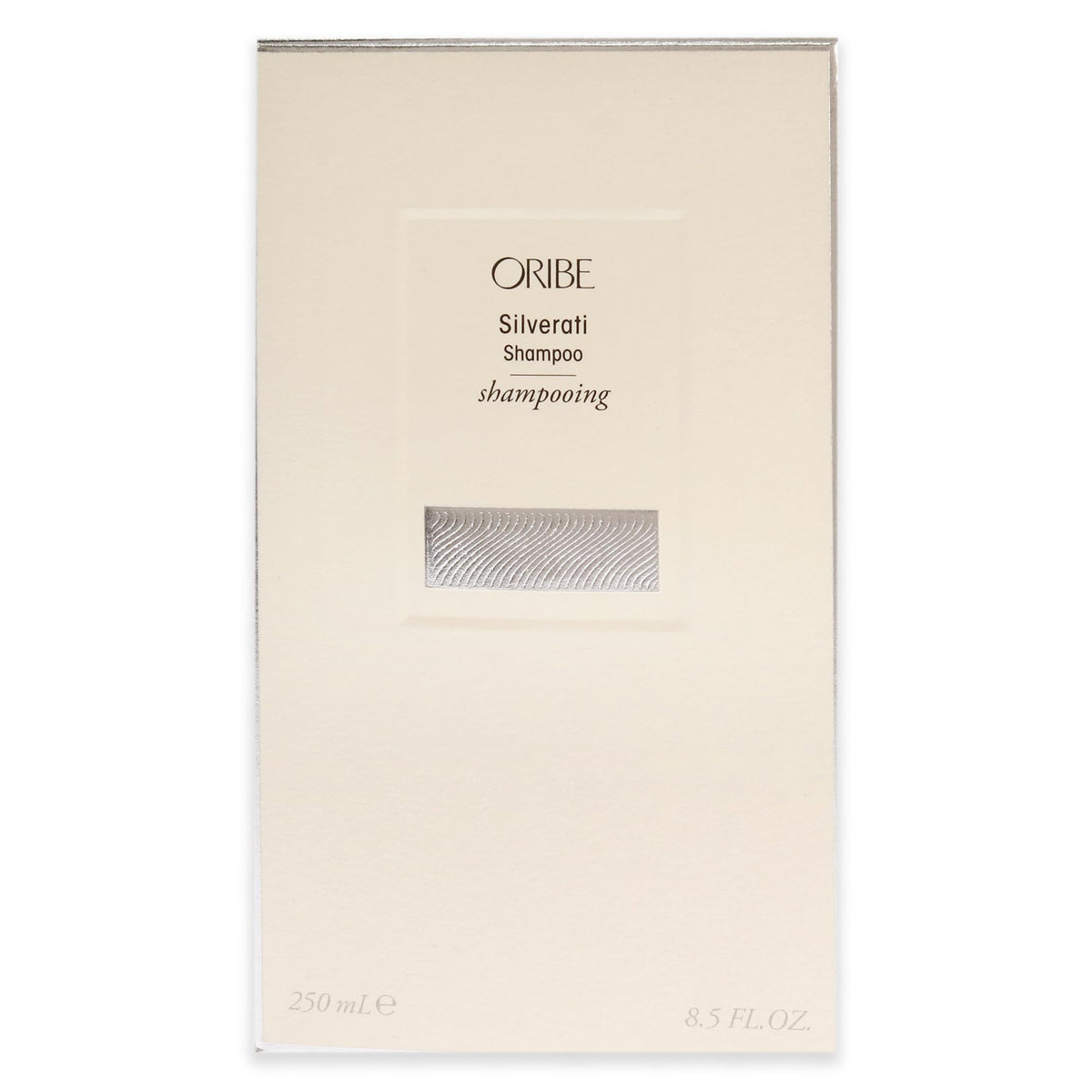 Oribe Silverati Shampoo 8.5 oz size comparison to show portability and value