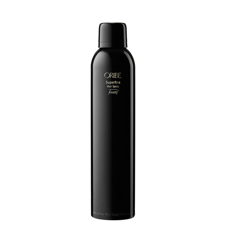 Oribe Superfine front packaging showing bottle and label with elegant design and brand prestige