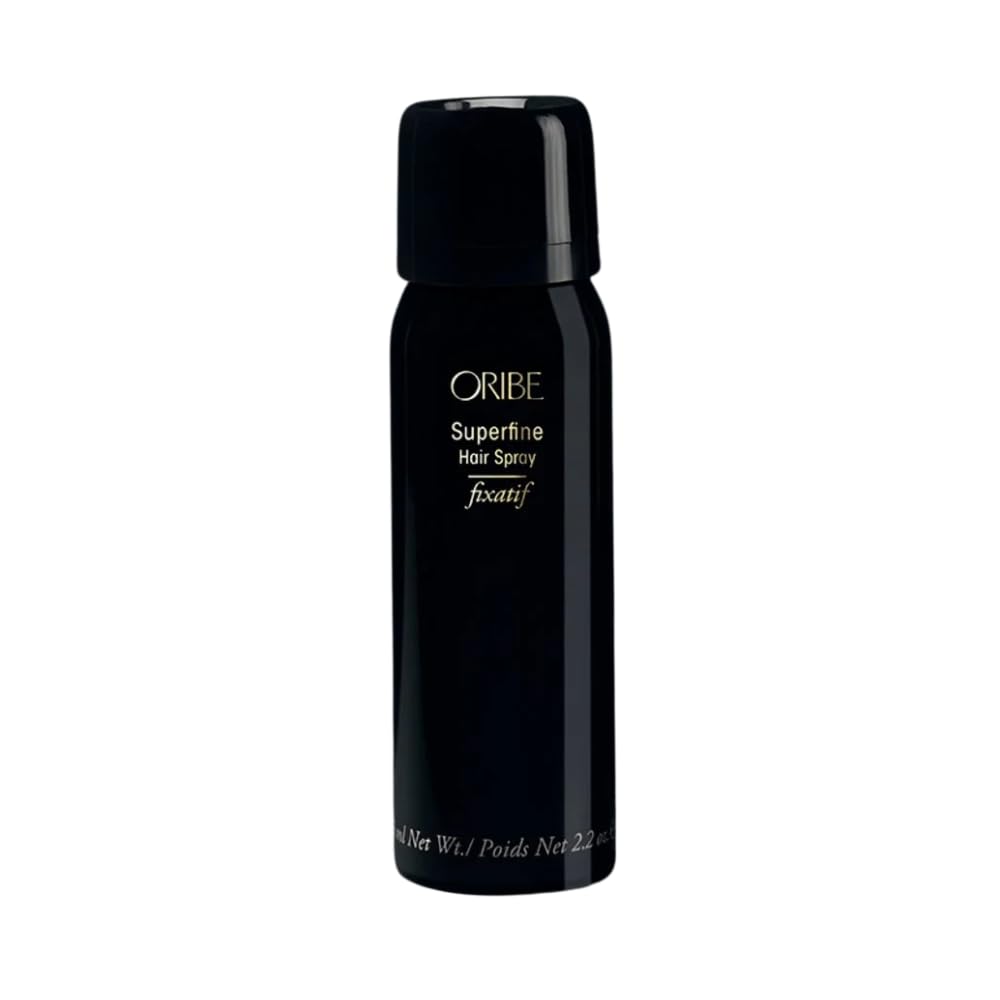 Oribe bottle front shot showing spray nozzle and travel-friendly convenience