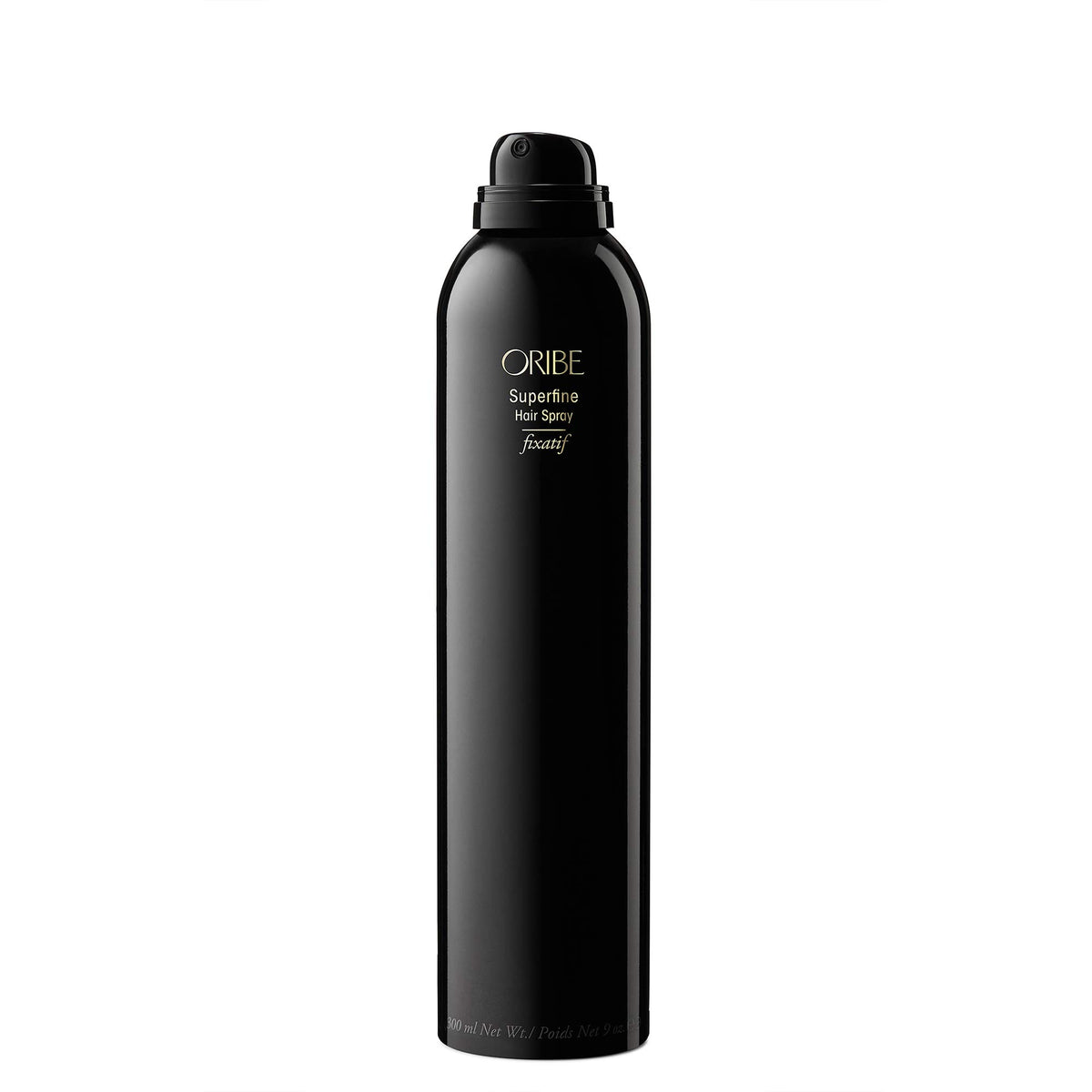 Oribe Superfine nozzle close-up demonstrating ultra-fine spray pattern for even application and control