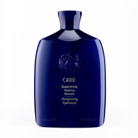 Oribe Supershine front bottle shows elegant packaging and premium shine benefit