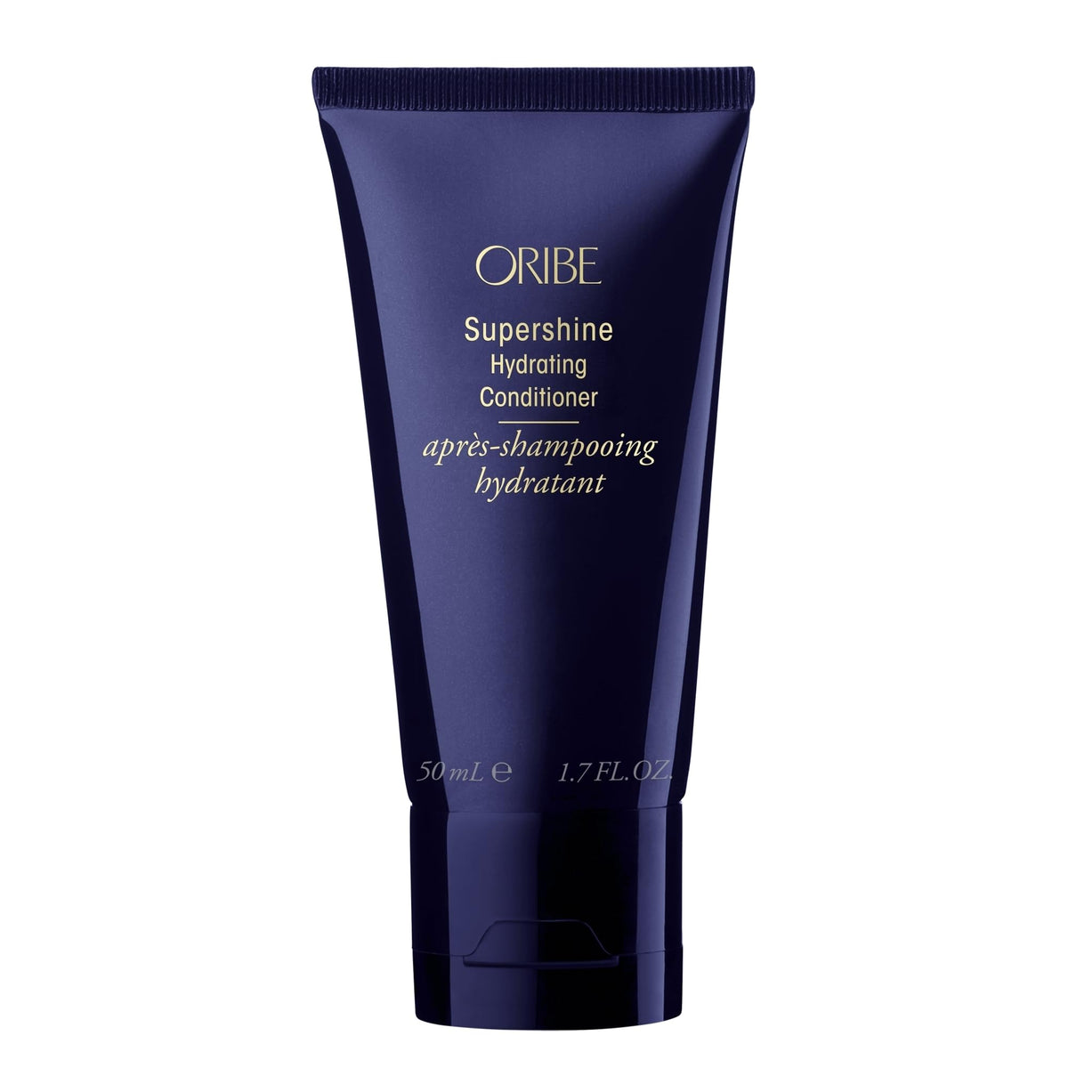 Oribe Supershine front packaging shows travel-size tube and luxury branding