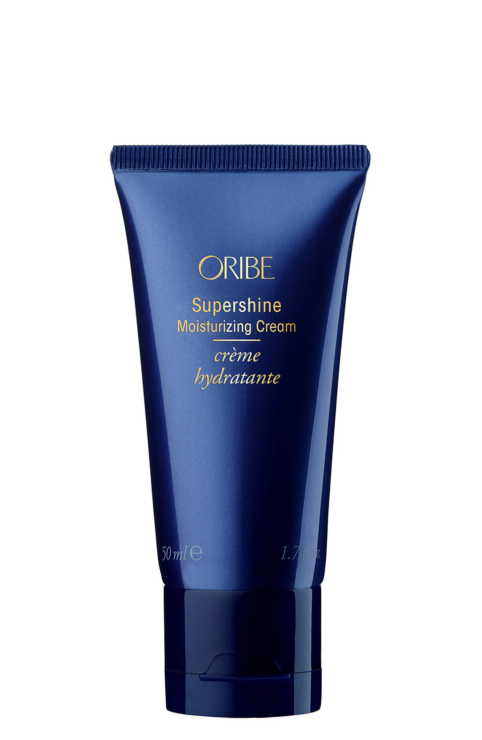 Oribe Supershine travel-size front packaging showing brand and tube, perfect for portability