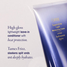 Oribe Supershine cream texture close-up highlighting lightweight slip