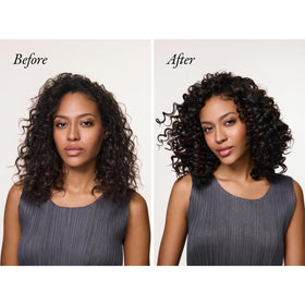 Oribe Supershine dispensing conditioner demonstrating easy use and controlled amount