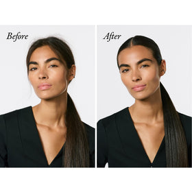 Oribe Supershine wax stick with cap off demonstrating creamy texture and glide
