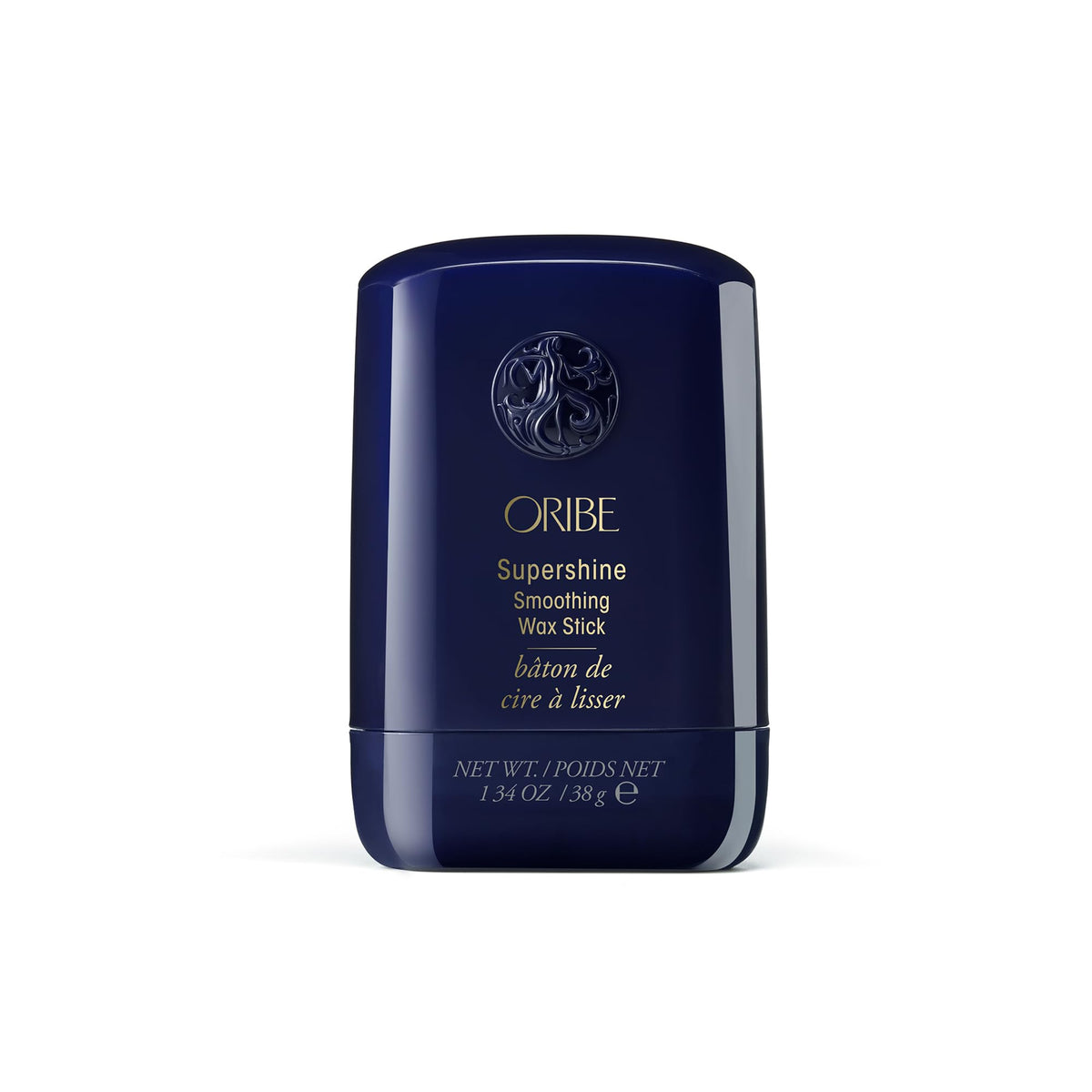 Oribe Supershine wax stick front packaging shows sleek design and product benefit