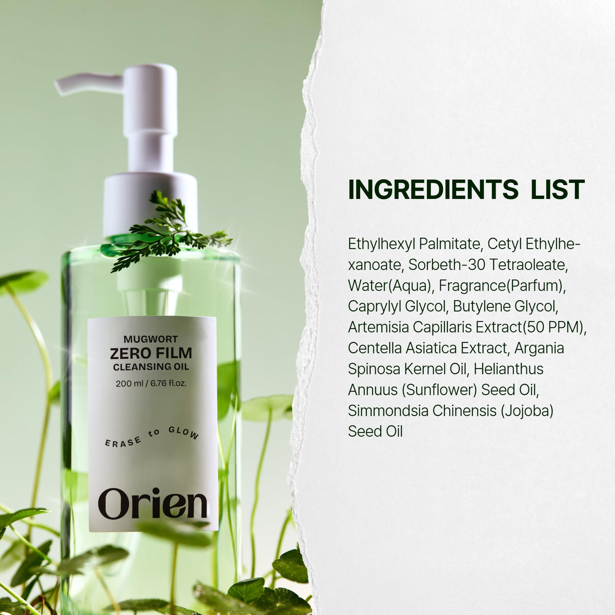 Orien cleansing oil beside facial cleanser for double-cleanse benefit