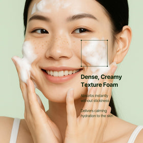 Orien cleanser in a bathroom routine setting for gentle daily use