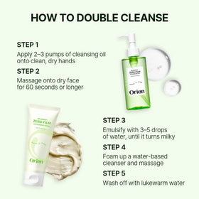 Orien open cap and rinse action emphasizing clean, residue-free finish